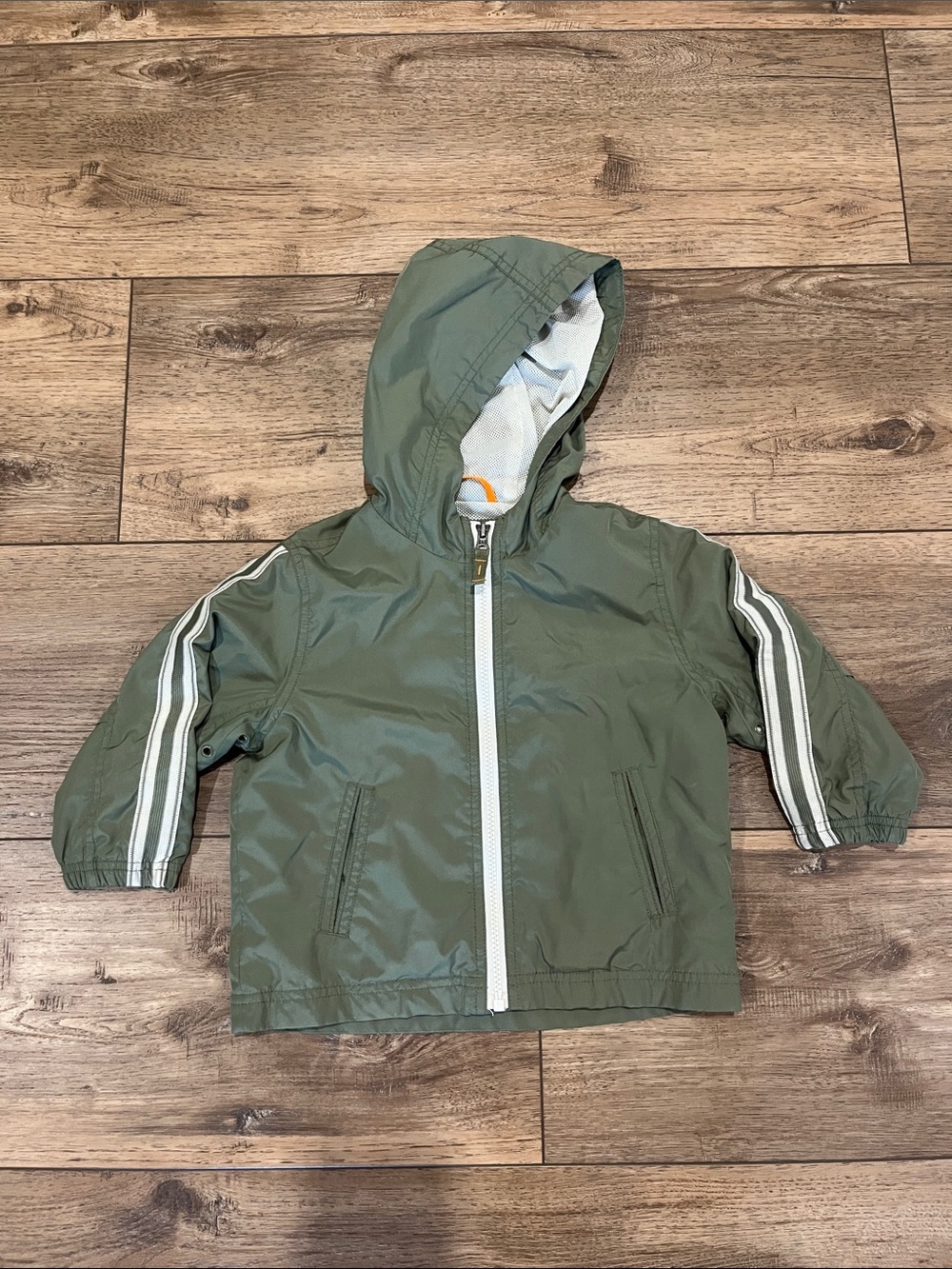 GAP Kids Hooded Windbreaker Jacket - Olive Green